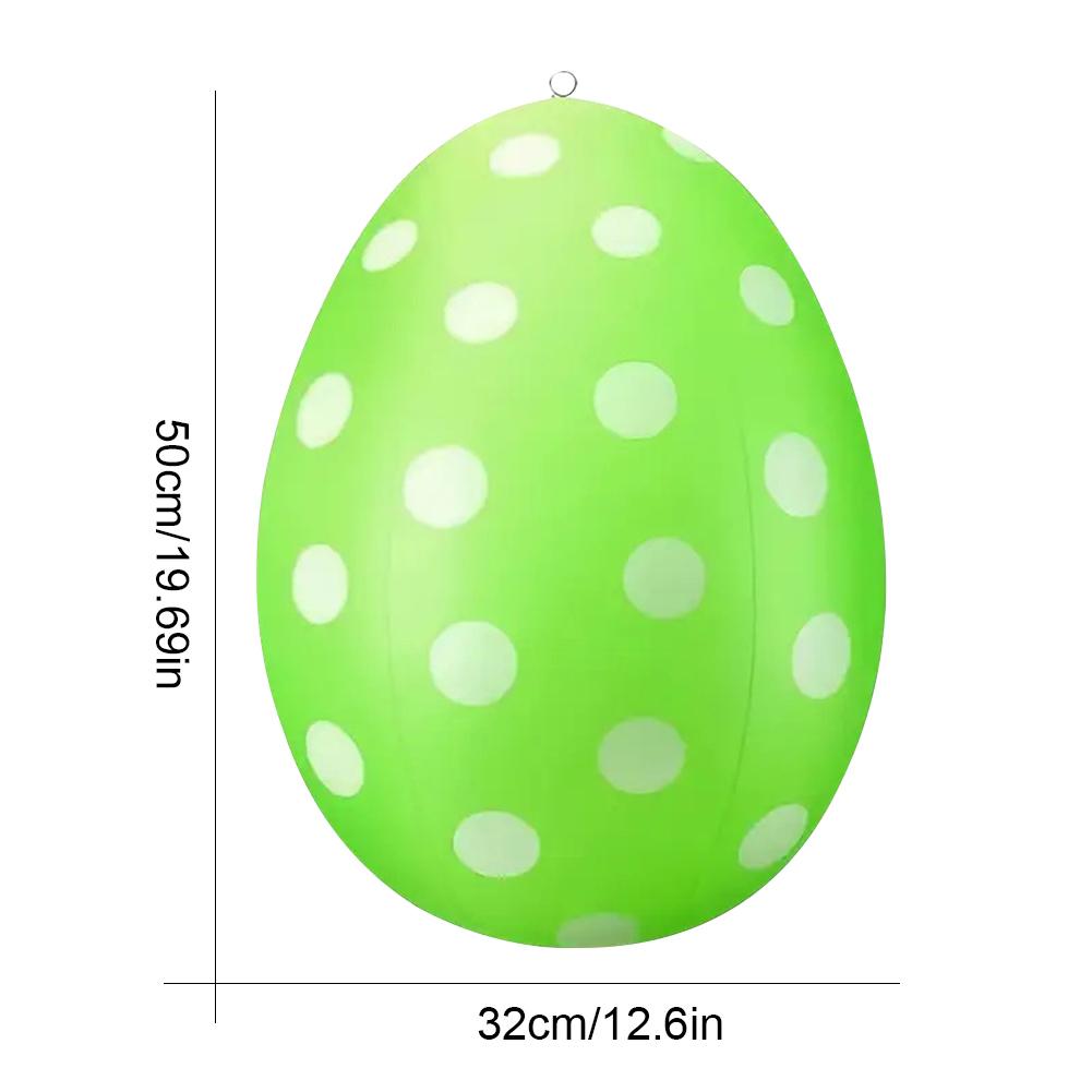 Easter Inflatable Egg Party Balloon DIY Plastic Egg Ball Wear Resist Colorful Egg Balloon Outdoor Garden Yard Lawn Decoration