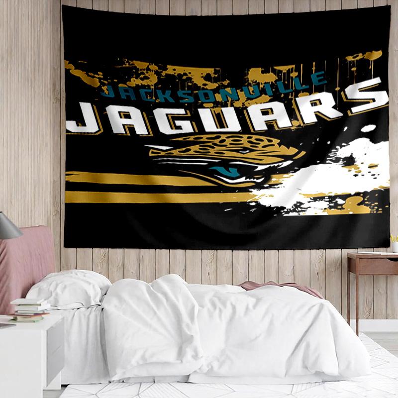 Jacksonville Jaguars logo Tapestry for Bedroom Aesthetic Classroom Tapestries Wall Hanging for Living Room Dorm Office,Ideal Creative Gift