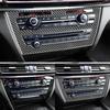 Glossy Carbon Fiber Car Center CD Panel Decoration For BMW X5 X6 2014 15 16 17