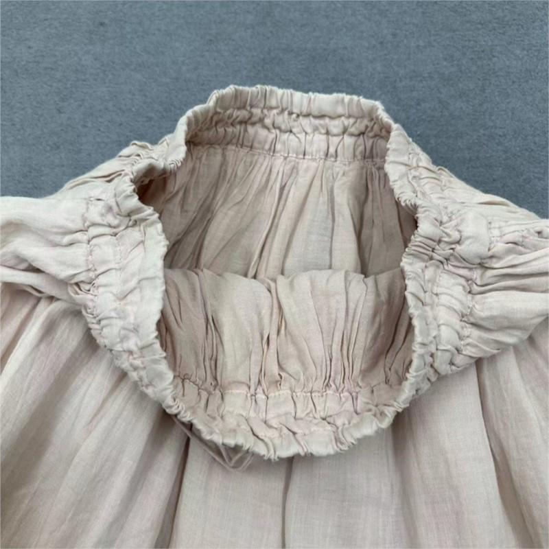 Johnature Лето Осень Японские кружевные панели Чистый Рами Эластичные юбки на завязках Свободные женские юбки Мори