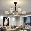 Nordic Light Luxury Living Room Led Crystal Chandelier Modern Minimalist Luxury Dining Room Bedroom Gold and Black Ceiling Lamps
