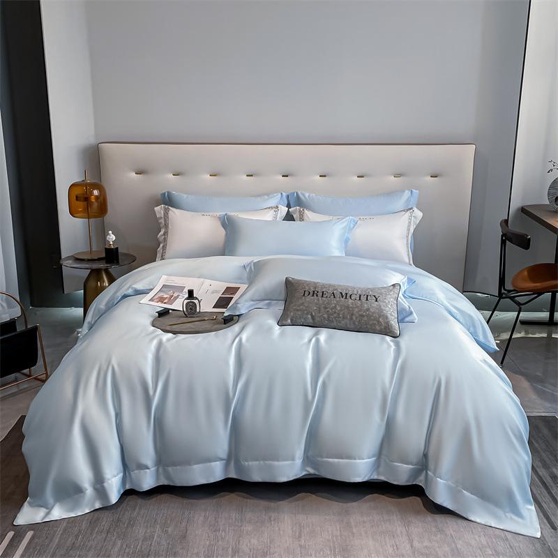 Набор из четырех предметов Lenzing Tencel Cool, 100 нитей, мытые однотонные пододеяльники