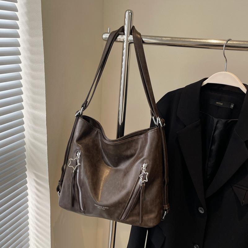 Autumn and Winter Tote Bag Women's New Large-capacity Commuting Backpack Can Be Crossbody Versatile High-texture Going Out Backpack