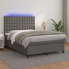 VidaXL Slatted Bed Base with Mattress and LED, Upholstered Bed, Double Bed, Adult Bedroom Interior Bed, 3135949