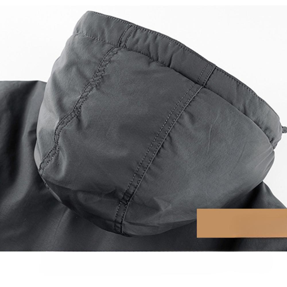 Men's Winter Hooded Jacket Thick Fleece Lined Parka Coat with Multiple Pockets