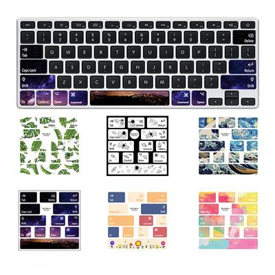 Ins красивая клавиатура ноутбука локальная наклейка для MacBook Air звездное небо волны Вселенная листья мультяшная крышка для ключей украшают наклейки
