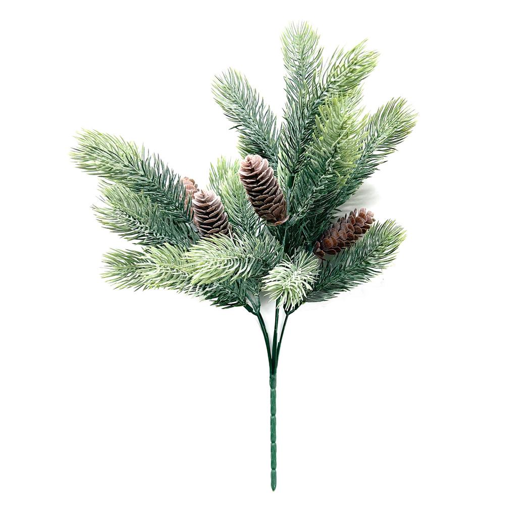 Artificial Pine Needles To Decorate a Bunch of Pine Cones Christmas Holiday Home Decoration Wholesale