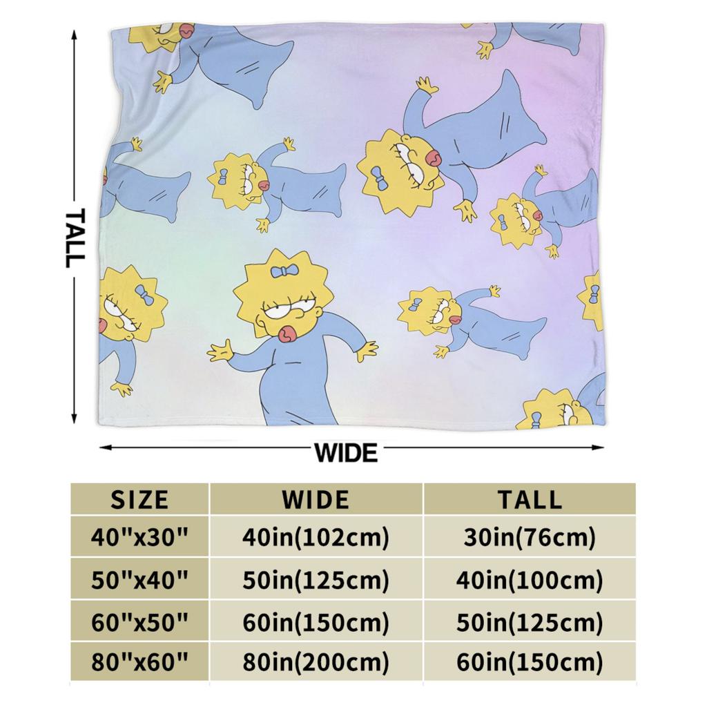 S-Simpson Blankets Flannel Autumn/Winter Multi-function Super Warm Throw Blankets for Home Travel Bedspread