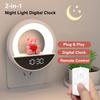 Ночники с пультом дистанционного управления Colck Bluetooth EU Plug In Wall LED RGB Cool Lighting Soft Light Cute Christmas Gift for Children