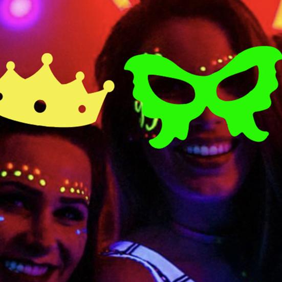 17 шт. Светящиеся неоновые реквизиты для фотобудки Полностью собранные флуоресцентные аксессуары для веселой фотосессии на день рождения