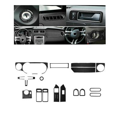 21 деталь из углеродного волокна для полного комплекта отделки салона для Ford Mustang 2009-2013