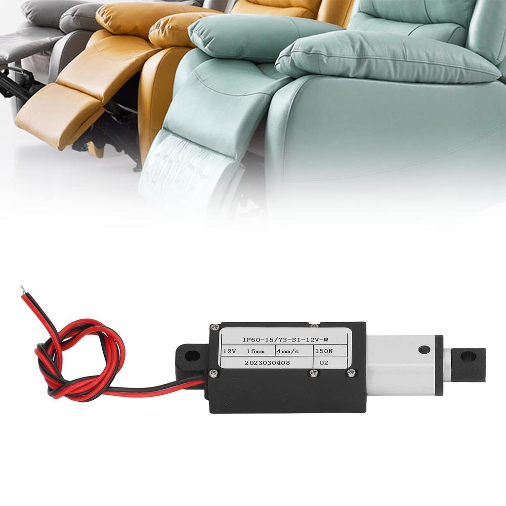 Electric Micro Linear Actuator, Aluminum Alloy 15mm Stroke Industrial Mini Motion (No Bracket)