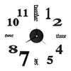 Decorative Clock Waterproof Shatter Resistant Easy To Install Unique Living Room Silent Wall Sticker Decor for Indoor