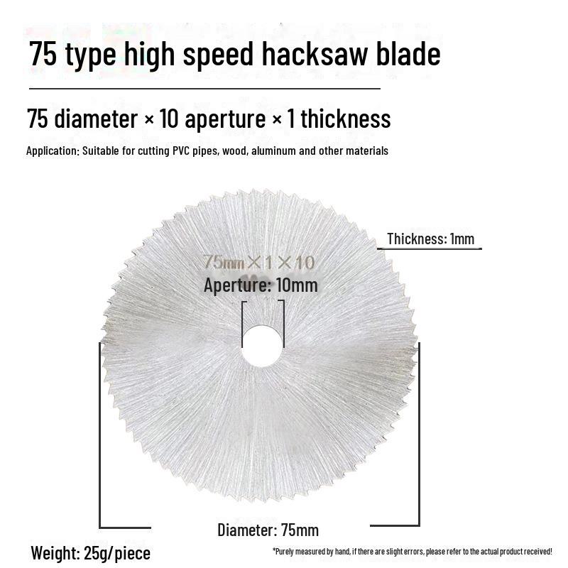 3" Mini Angle Grinder 8-Piece Set: 75x1.2x10mm Brazing Cutting & Grinding Blades