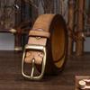 Belts for Men and Women Genuine Leather Cowhide Pin Buckle Simple Casual Genuine Leather Belt Vintage Jeans Belt