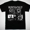 Коллаж постеров группы Bathory Черная футболка Унисекс Хлопок Все размеры X006 Унисекс Футболка