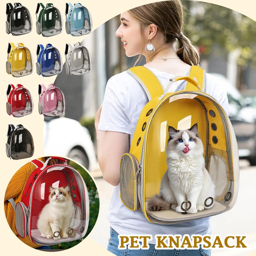 Портативный переносной рюкзак для переноски домашних животных, дорожный дышащий рюкзак для собак и кошек, щенков, водонепроницаемый прозрачный дышащий космический рюкзак