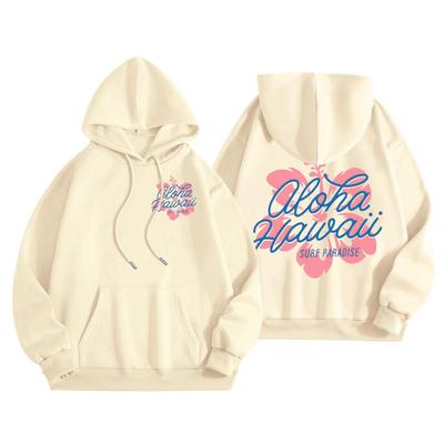 Женские толстовки с принтом гавайских цветов, с длинным рукавом, повседневные для ежедневной носки, женские толстовки оверсайз, женская толстовка