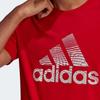 Adidas Футболка с логотипом алфавита, круглым вырезом и короткими рукавами, мужские топы, красные GL2401