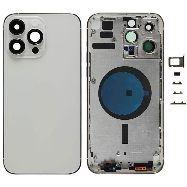 For iPhone 14 Pro Max Back Battery Housing Cover+Middle Plate Frame+Side Buttons Replacement (EU Version)