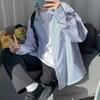 2024 Повседневная рубашка с длинным рукавом Ins Свободная рубашка Мужская летняя тенденция Универсальная повседневная куртка