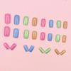 European & American Minimalist Solid Color High-End Rainbow Candy Wearable Nails