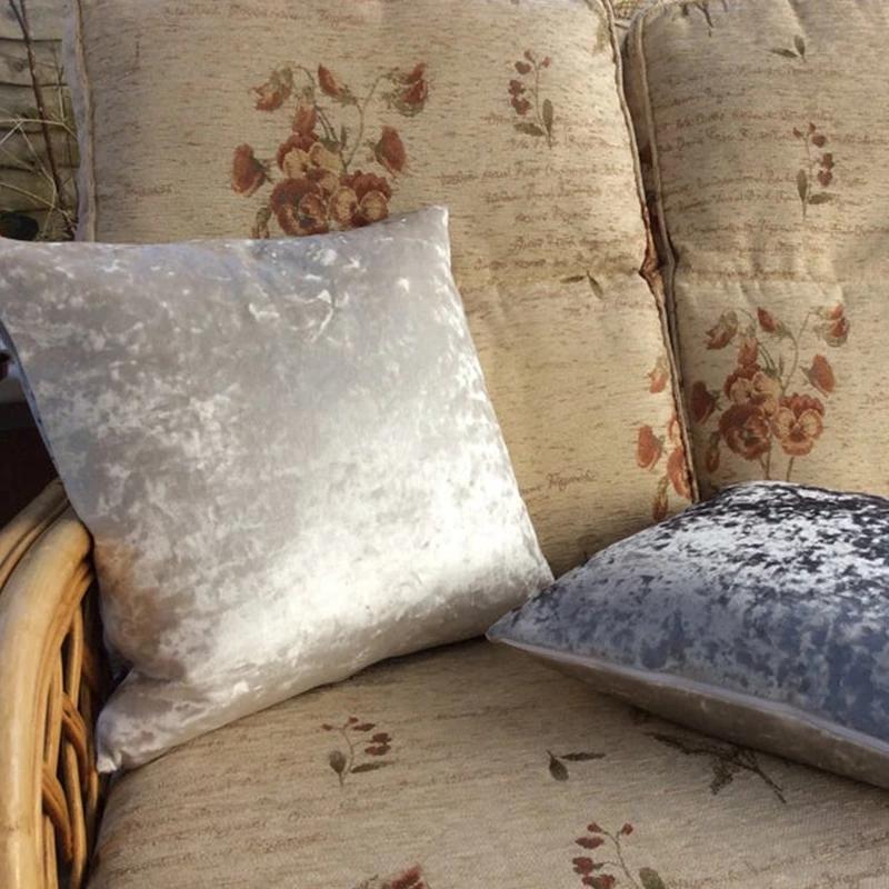 Наволочка в скандинавском стиле, бархатная серебряная домашняя подушка с ледяным дроблением, 45X45, декоративные подушки, блестящие наволочки