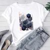 (Asian Size) Women Print Tee Beach Trend Sweet 90s Cute Top Fashion T Shirt Woman Female Clothing Short Sleeve Graphic T-shirts