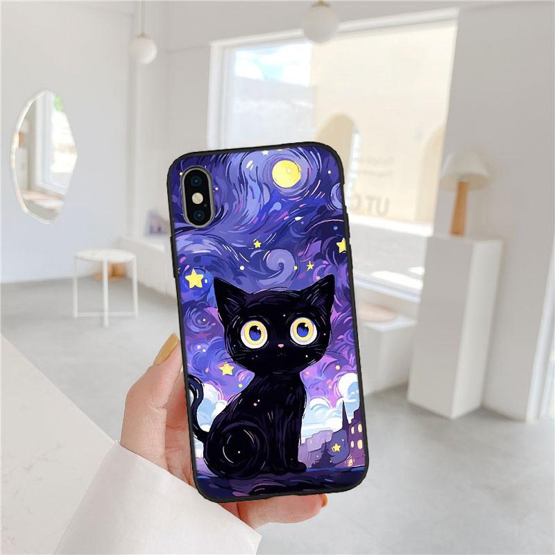 LO23 Чехол-бампер Мягкий Кот Котёнок Мяу для Samsung Galaxy S20 S21 S22 Ultra FE + Plus A21S A22 A24 A25 A26 A30 A30S A31