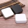 1PC Square Small Tin Box Durable Solid Color Jewelry Coin Candy Organizer Useful Hinged Flip Storage Tin Box
