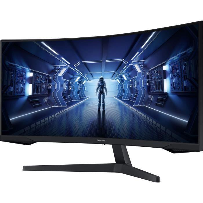 Ecran PC Gamer Incurvé - SAMSUNG - 34" - UWQHD - 165Hz - Dalle VA - 1ms - LC34G55TWWPXEN
