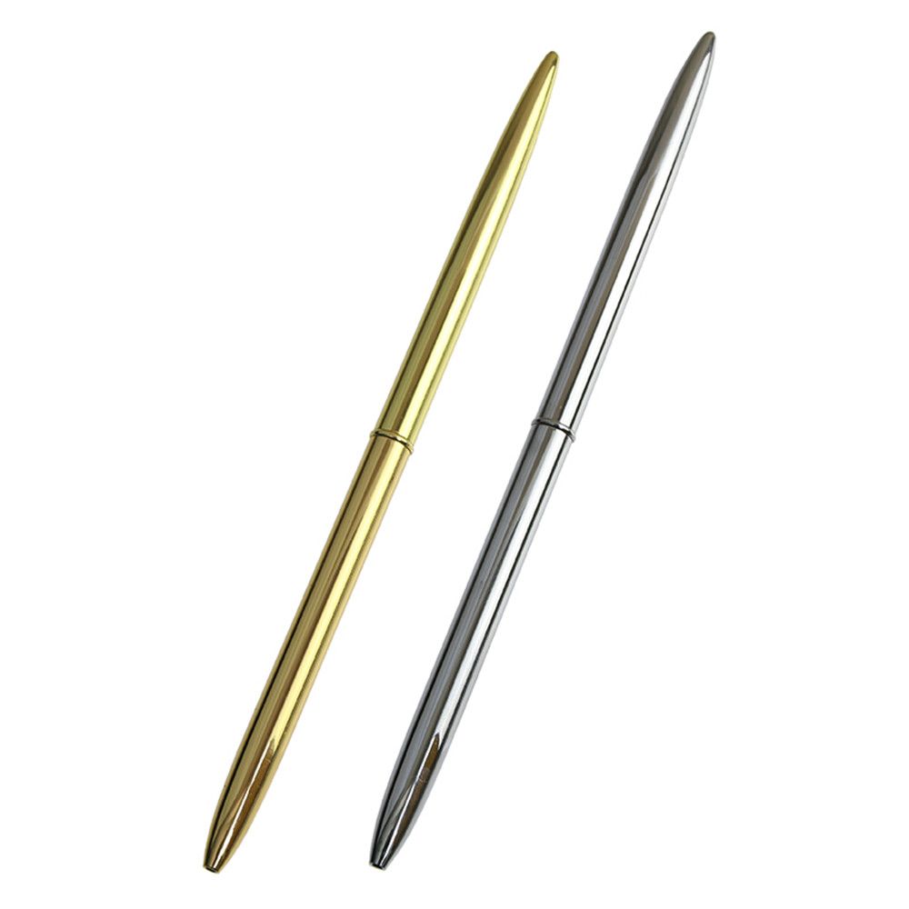 Office Supplies Stationery Stainless Still Metal Ball Pen Slender Ballpoint Pen Rod Rotating