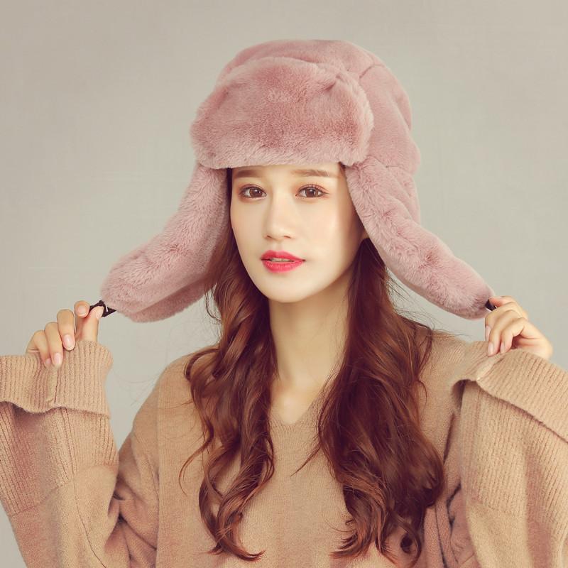 Шапка Thunderbolt женская милая зимняя теплая утолщенная защита ушей хлопковая шапка мужская ветрозащитная теплая плюшевая