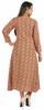 Bimba Printed Maxi Dress For Women Front Button Placket Ethnic Dress Casual Rayon