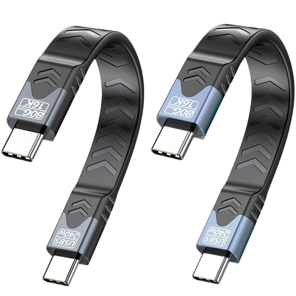 Кабель для быстрой зарядки 240 Вт USB-C на USB-C Thunderbolt 5/4/3 Видеокабель 16k@60 Гц Кабель для передачи данных 80 Гбит/с Подходит для iPhone 16 Samsung