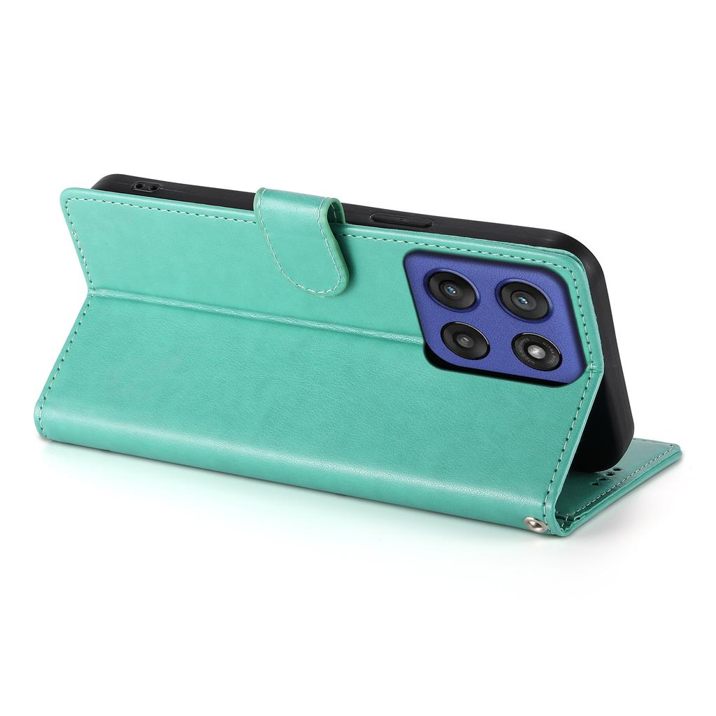 For Motorola Moto G56 5G Wallet Case Butterfly Floral Imprint PU Leather Phone Cover with Wrist Strap