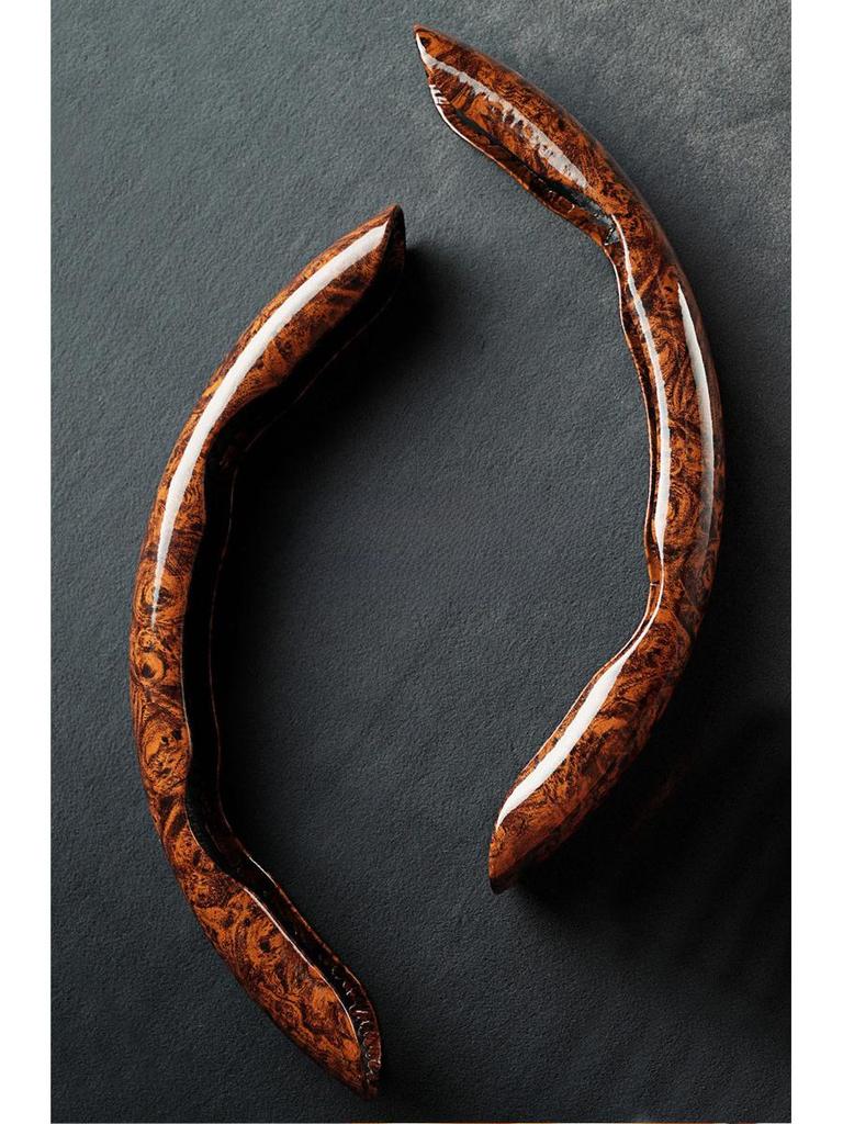 Mahogany Grain Anti-Slip Steering Wheel Cover for Men - Ultra-Thin, Year-Round Use