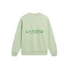 Li-Ning Sport Lifestyle Series Letter Print Fleece Warm Reflective Pullover Sweatshirt Unisex Sweatshirt Desert-Green AWDTB41-5