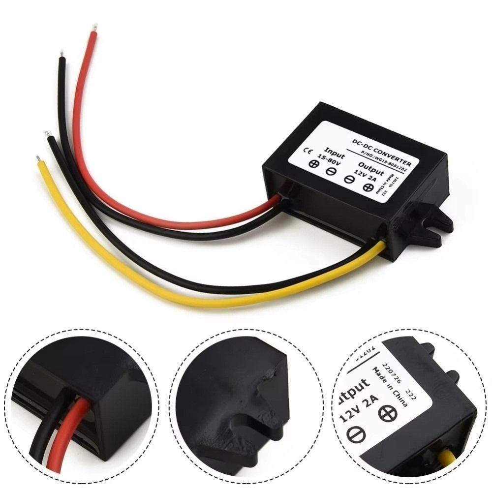 DC 15V-80V To DC 12V 2A Voltage Regulator Buck Converter Automotive Electrical Tool