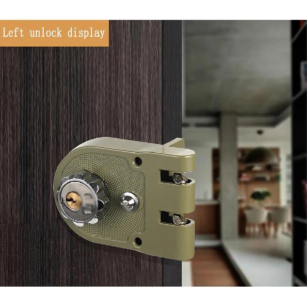 1PCS Bedroom Wooden Door Lock Home Anti-theft Lockset Old-fashioned Tiger Tooth Mechanical Lock Zinc Alloy Security Door Lock