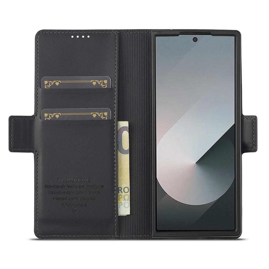 LC.IMEEKE L1 Для Samsung Galaxy Z Fold6 5G Чехол-подставка Текстура ПУ-кожа Кошелек Чехол для телефона