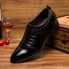 Fashion Luxury Black Leather Formal Shoes Men Slip On Casual Business Oxford Male Point Toe Wedding Dress Shoes for Men Plus Size 48