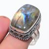 Natural Labradorite Gemstone 925 Sterling Silver Jewelry Ring Size 10 P3H34