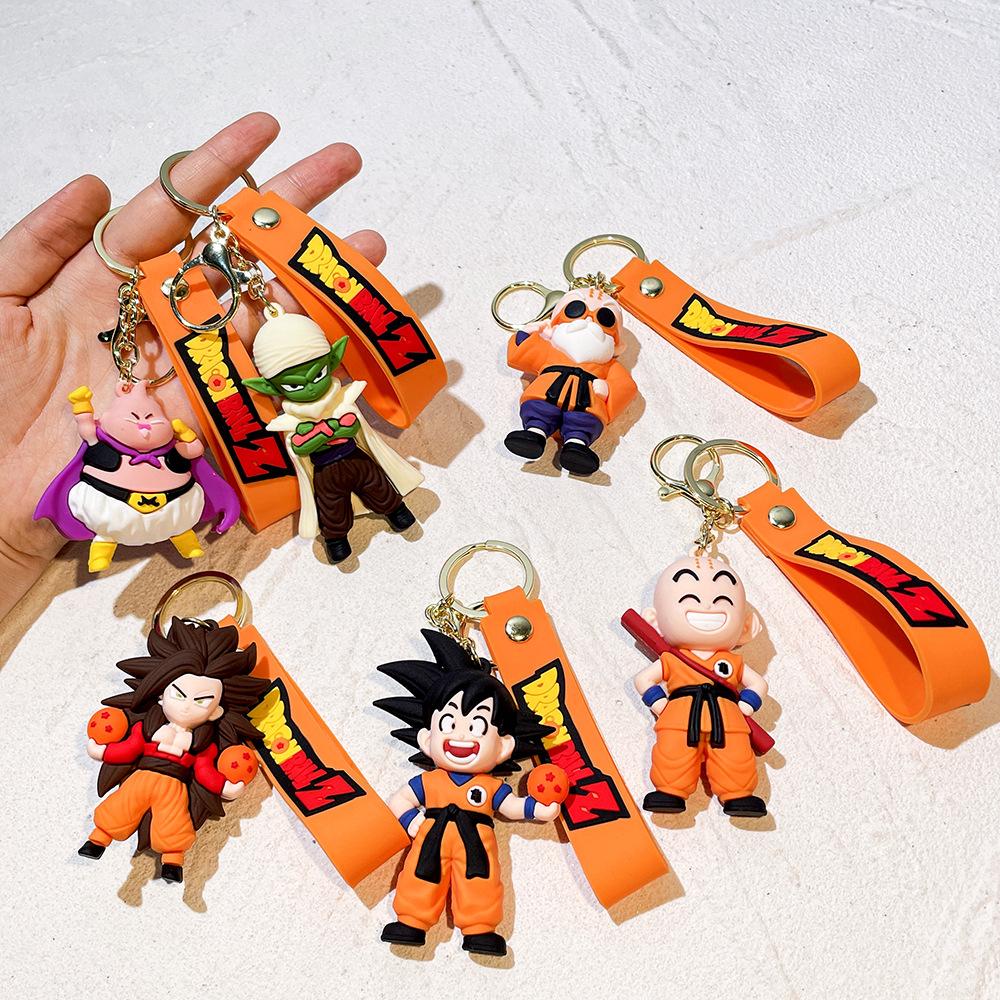 Брелок Dragon Ball Z Аниме Супер Сайян Гоку Фигурка Милый Брелок Подвеска на Сумку Украшение для Машины Аксессуары для Ключей Детская Игрушка Рождественские Подарки
