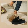 Новая роскошная зимняя женская обувь Boken, плюшевая модная обувь в стиле ретро, ​​хлопковые женские тапочки на плоской подошве, женские ботинки на платформе