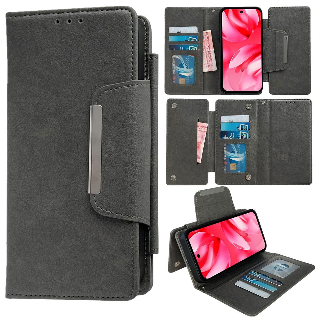 For Google Pixel 9a Case Detachable 2-in-1 Magnetic Closure PU Leather Wallet Phone Case