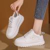 Fashion Versatile Little White Shoes Women's 2024 Autumn New Thick-soled Soft-soled Lightweight Sports Casual Cartoon Bear Board Shoes