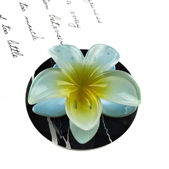 Женская маленькая заколка для волос с цветком, заколка для волос, реалистичная форма цветка, градиент, детские волосы, фиксированный инструмент для украшения волос