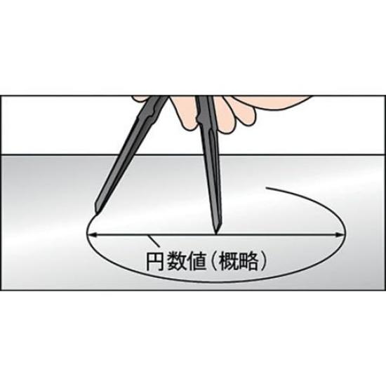 TRUSCO Carbide Tip 100mm 150mm Compass, Long, Diameter, PTC-100-A