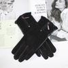 New Women's Sheepskin Gloves Leather Fashion Suede Zipper Style Winter Thickened Warm Driving Gloves